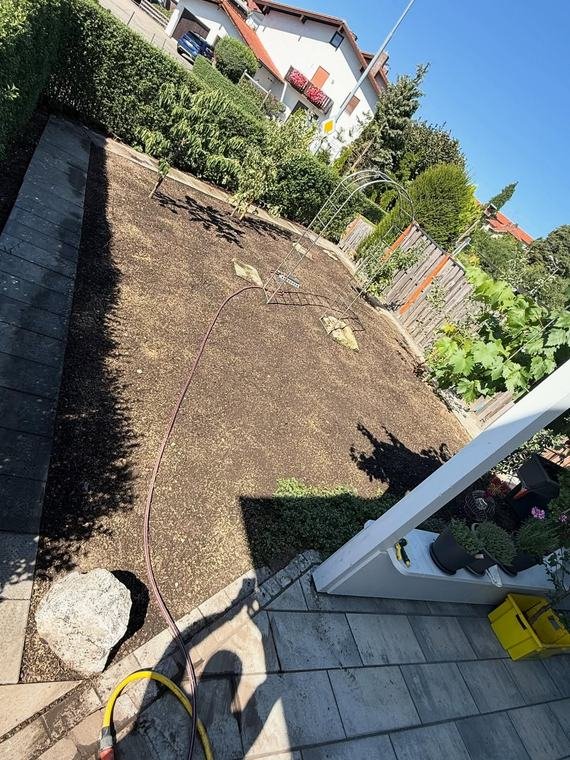 Hergerichtete und eingeebnete Grundstücksfläche